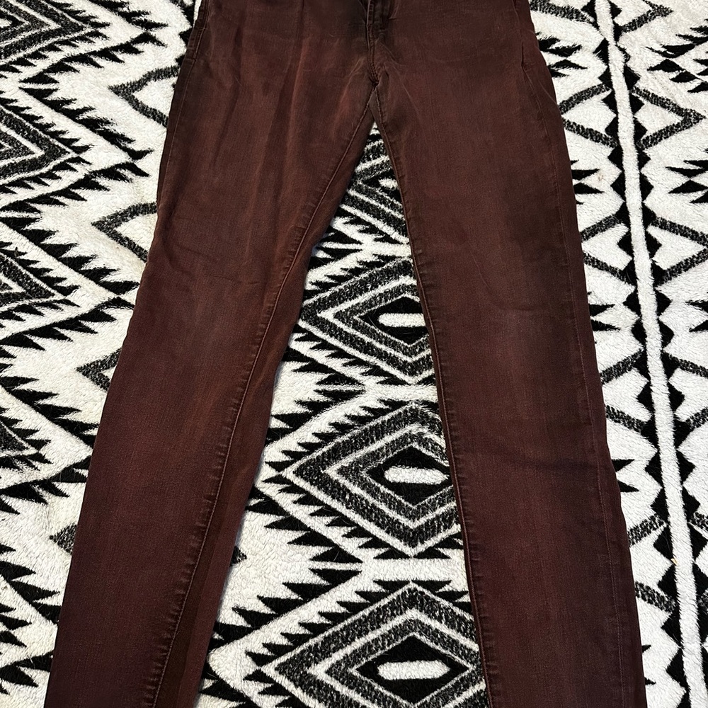 Articles of Society maroon tinted denim wear - Picture 4 of 4